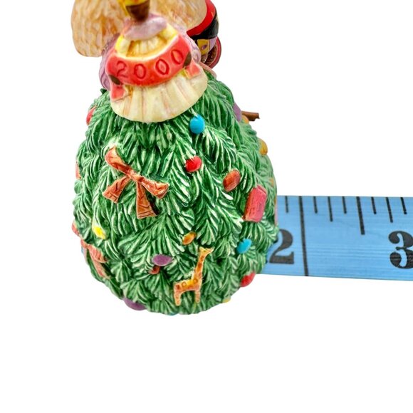 Vtg 2000 Hallmark Keepsake Ornament Angel Blessed Tree Beaded Leather Strap - Picture 8 of 11